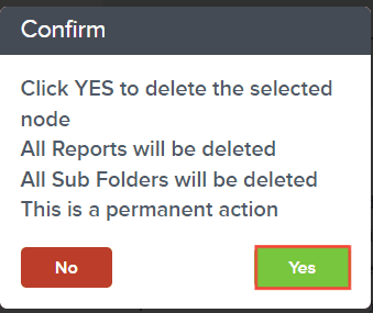 <i>Once you’ve clicked Yes, the folder with its sub-folder and contents will also be deleted.</i>